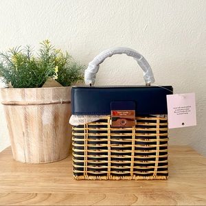COPY - NWT! Kate Spade Voyage Wicker Satchel Blazer Blue With Dust Bag